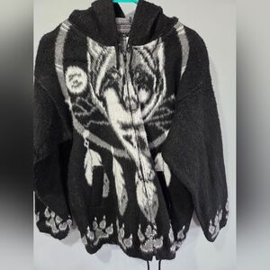 Wool Unisex Medium Wolf Coyote Full Zip All Indians Brand